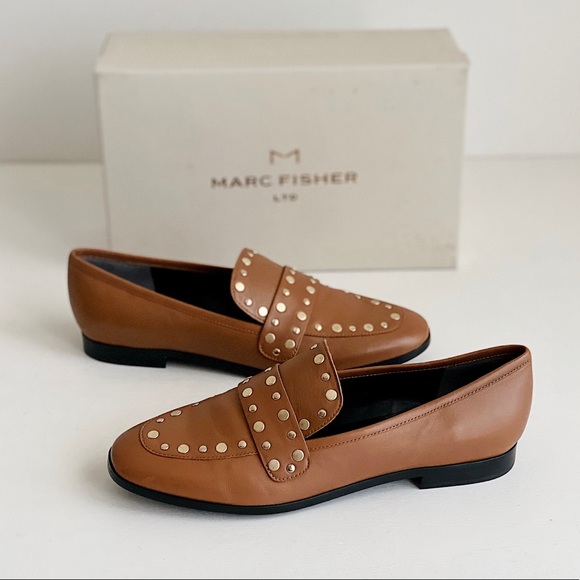 ✨New MARC FISHER Zimma Leather Studded Loafers - Picture 8 of 9